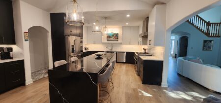 black and white kitchen cabinetry by Crosby Fine Cabinetry Belle Plaine MN