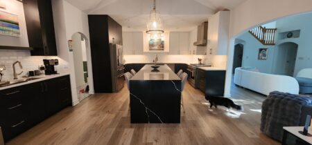 slab door painted cabinetry by Crosby Fine Cabinetry Belle Plaine MN