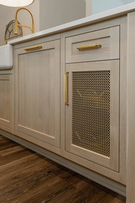 brass door inserts for custom cabinetry by Crosby Fine Cabinetry Belle Plaine MN