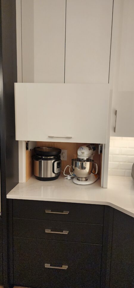 custom cabinet hidden storage by Crosby Fine Cabinetry Belle Plaine MN